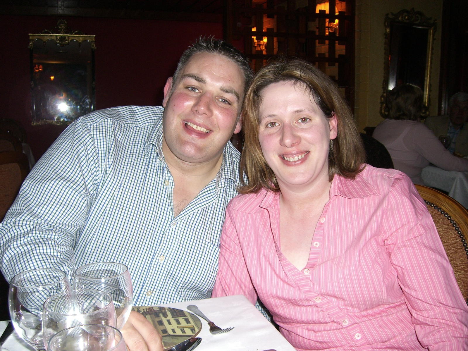 Darren & Mary at dinner