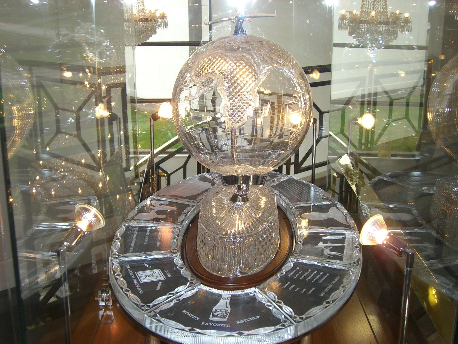 Ornate crystal globe